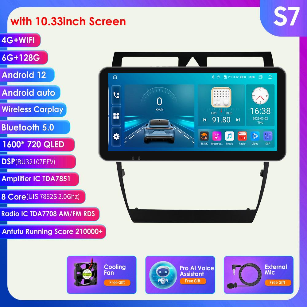 8G + 128G DSP IPS Carplay 2 Din Android-радио для A6 C5 1997-2004 S6 RS6 AI Voice 4G-LTE Автомобильный мультимедиа GPS 2din Интеллектуальный экран RDS Авторадио