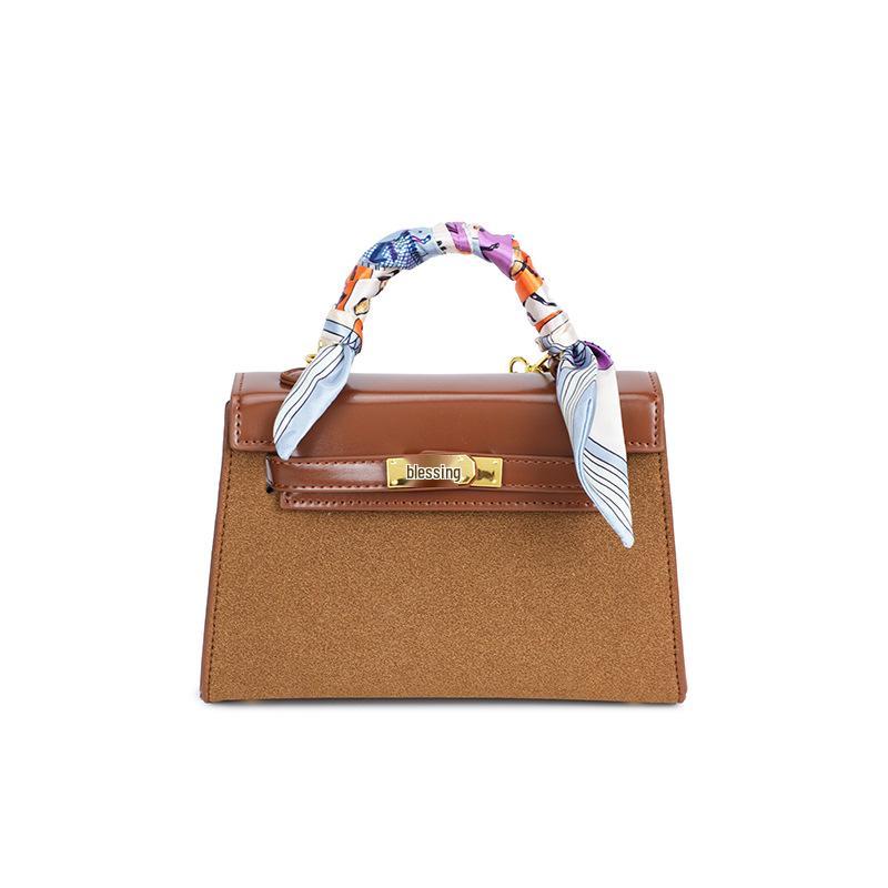 Kelly Women's Large Shoulder Bag with Lock and Scarf - Versatile Crossbody Handbag