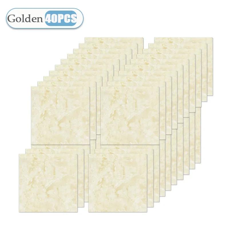 10/20/40PCS 30x30cm Self Adhesive Wallpaper Waterproof Tile Stickers FloorSticker for Kitchen Bathroom Ins Style Home Decor