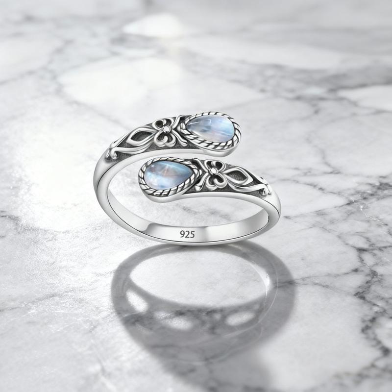 Sam Panda Кольца 925 пробы для женщин Простые Геометрические Ручной работы Неправильные Ретро Кольцо Золотой Циркон Аллергия Для Подарка на День Рождения