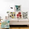 Line Flower Fish Geometric Pattern Cushion Cover Pillow Case Sofa Chair Decor
