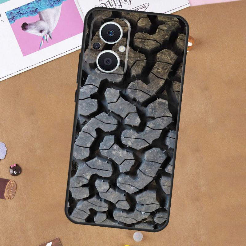 Tire Tread Wheel For OPPO Reno 7 8 Lite 10 11 12 13 14 Pro 8T 11F 12F 13F 14F OPPO Find X8 X5 X6 X9 Pro Case