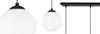 Ceiling hanging lamp strip ball black LED 15cm