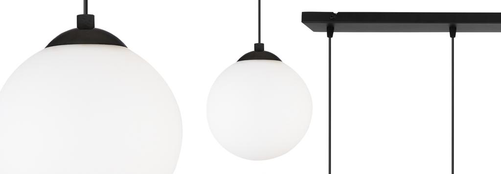 Ceiling hanging lamp strip ball black LED 15cm