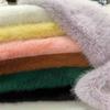 100x180 см Ткань из искусственного меха норки для одежды, воротника, обуви, шляп, оформления сцены, DIY шитья, мягкая, удобная, теплая, однотонная плюшевая ткань