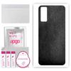 apgo Protective Skin Sticker for the Back Compatible with Vivo Y20 2021, Wrap Film, Foil, Vinyl - Pattern Black Leather