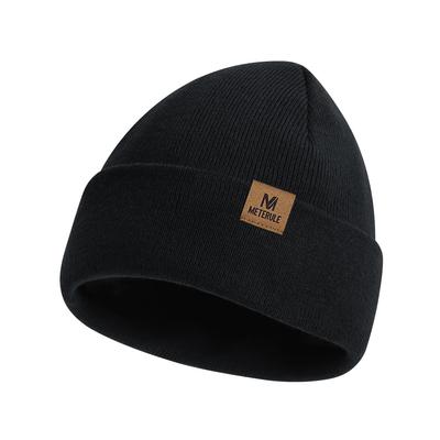 Pawinpaw Зимняя вязаная шапка-бини однотонная Идеально подходит для и активного отдыха в и зимнее время Мужская шапка, Большая, Стильная, Теплая, Ветрозащитная, Дышащая, Эластичная,