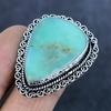 Natural Chrysoprase Gemstone 925 Sterling Silver Jewelry Ring Size 9 g0O27
