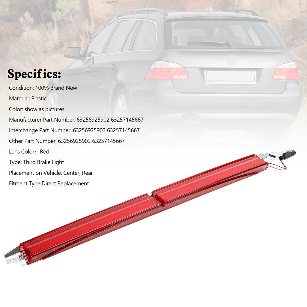 Third Brake Light 63256925902 Red For BMW 5 Series E60 E61 Facelift