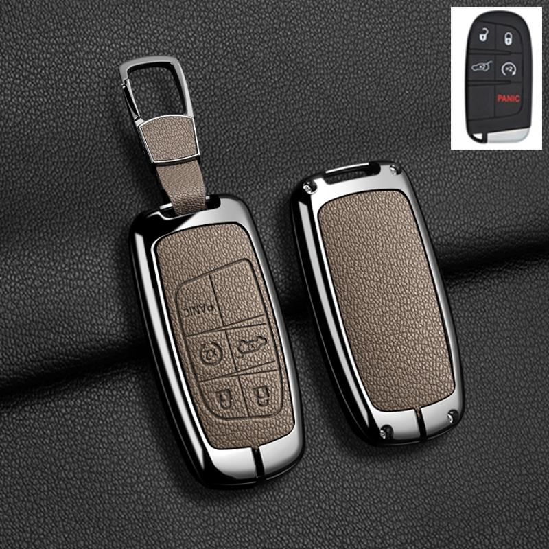 Автомобильный чехол-брелок из цинкового сплава Подходит для Jeep Grand Cherokee Wk2 Kl Wrangler Jk Jl Mp Patriot Renegade Commander Compass 4 5 Кнопок Брелок