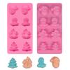 Рождественские шоколадные формы Легко извлекаемые силиконовые формы для конфет Санта Клаус Рождество