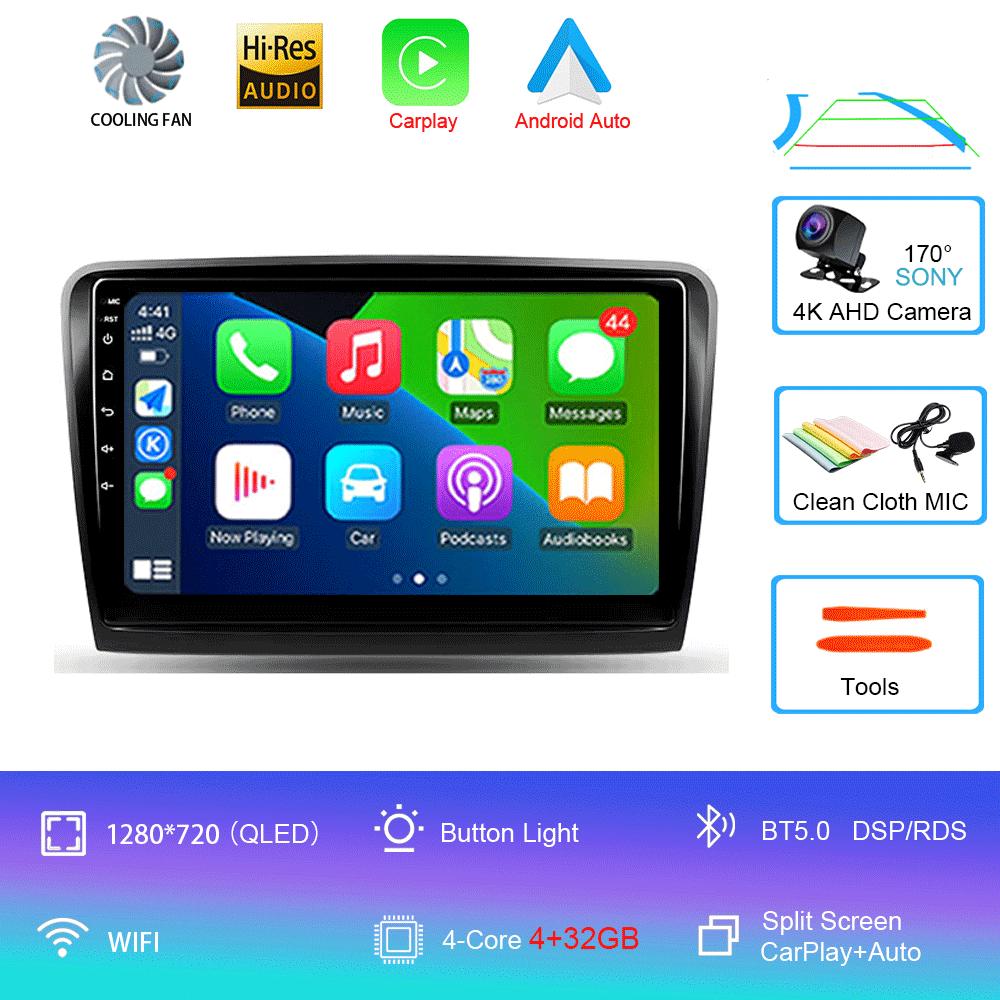 For Skoda Superb 2 B6 2008 2009 2010 2011 - 2015 Car Radio Android 14 Navigation Multimedia Player GPS WiFi+4G Video Carplay BT