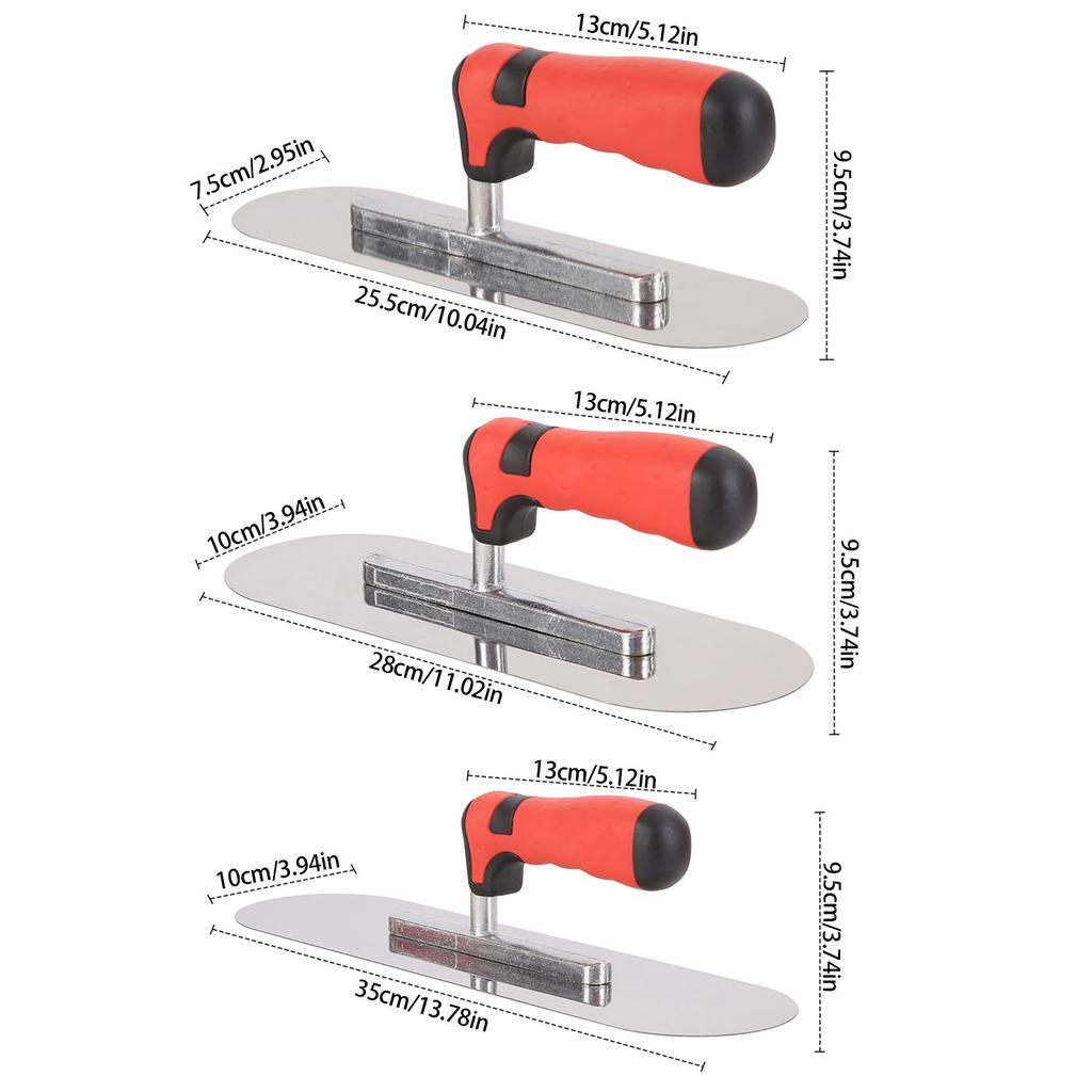 Кельма для бассейна из нержавеющей стали Плоская кельма для отделки бетона Инструменты Цемент Гипсокартон Штукатурка Каменная кладка Строительный инструмент