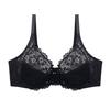 Lace Ultra-thin Plus Size Bra, Solid Color Sexy EF Large Cup Underwear Women's Bras