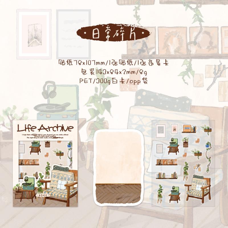 2pcs/1 lot Landscape Sticker Life Archive Series INS Lifestyle Landscape DIY Materials Decoration Stickers