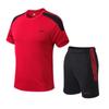 Summer Sports Suit Men's Round Neck Short Sleeve Quick Dry Running Clothes Fitness Training Clothes Two-piece Set