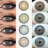 1 пара 2 шт. 14,2 мм Годовые одноразовые цветные контактные линзы, 40% воды, Мягкие и дышащие косметические линзы, Натуральный коричневый/зеленый/синий/серый