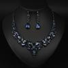 Европейская и американская мода Хрустальное ожерелье и серьги Свадебный ювелирный набор