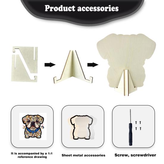 136 шт./комплект Деревянная пазл-головоломка в форме собаки Тренировка логики Деревянная головоломка Животное Игра Головоломка Обучающая Сложная Головоломка Игрушка Подарок Любителям Собак