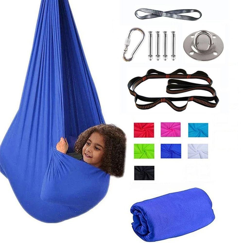 Multicolour Children Aerial Hammock Elastic Air Swing Chair Toy Yoga Fitness Tool  Indoor