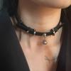 Choker Binaural Small Bell Pu Leather Collar Fashion Collarbone Chain Neck Strap Christmas Personality Neck Chain Soft Girl Tide