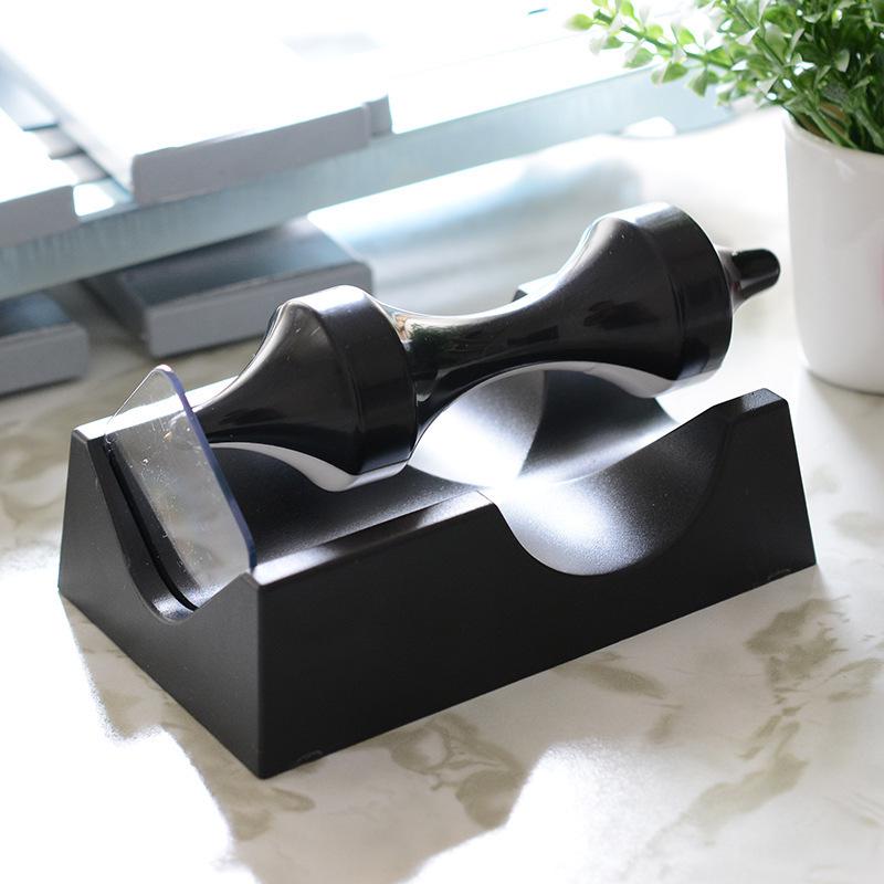 Двухцветный гироскоп на магнитной левитации: Вращающаяся физическая модель с пластиковым маятником в стиле TikTok.