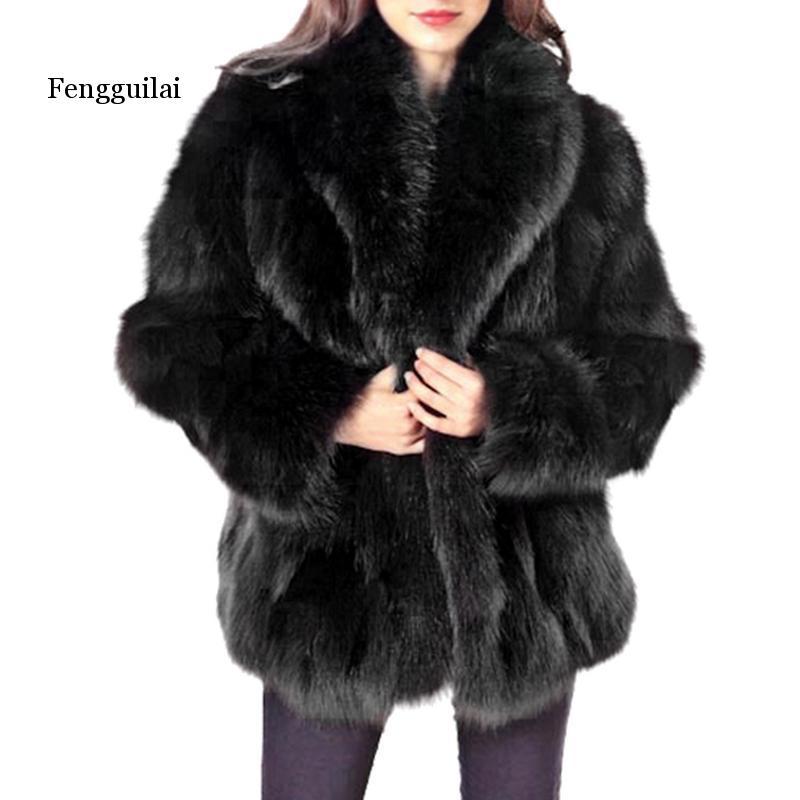 Fashion Thickened Winter Plush Coat Jacket Elegant Women's Collar Stand Up Party Luxury Loose Women's Coat Luxury Outdoor Street Strap Coat