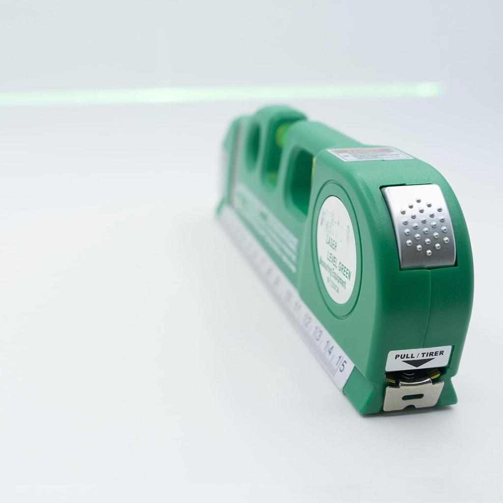 Level Tool Laser Level Leveler Tool Cross Line Vertical and Horizontal Line with Metric Rulers 8ft/2.5M