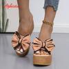 Fashion Aphixta 9cm Heels Slides Women's Shoes Woman Slippers Flip Flops Wedge Platform Shoes Woman Beach Slippers Zapatos Mujer