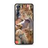 Cute Capybara Case For Oppo Find X6 Pro X5 A54 A53 A52 A9 2020 A15 A95 A17 A16 A76 A74 A57 Reno7 Reno6 Pro Plus 5G Black Cover