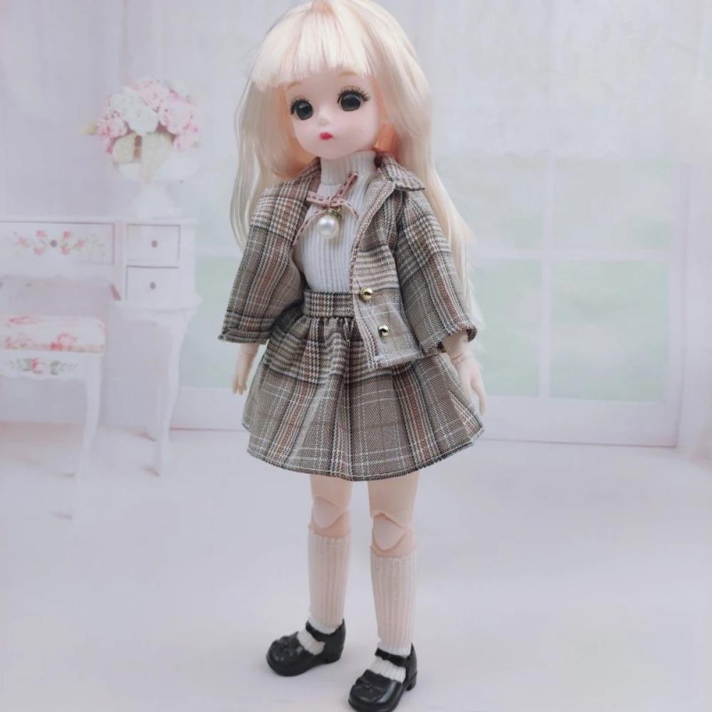 Одежда для куклы BJD 1/6 Милое платье Юбка Головной убор 30 см Кукла-принцесса Повседневный костюм Наряд Аксессуары для куклы Игрушка для DIY для девочки Подарки