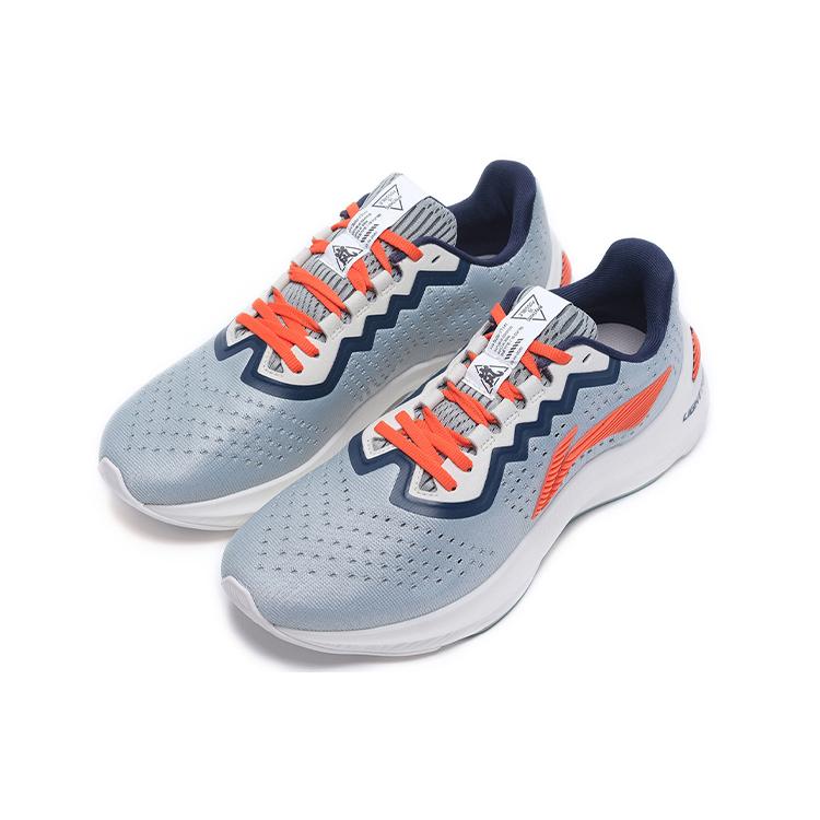 Li Ning Arashi Тканевая Амортизация Скользкая Устойчивая к истиранию Низкие Беговые Кроссовки Мужские Водяной Серый Зеленый ARHQ079-3