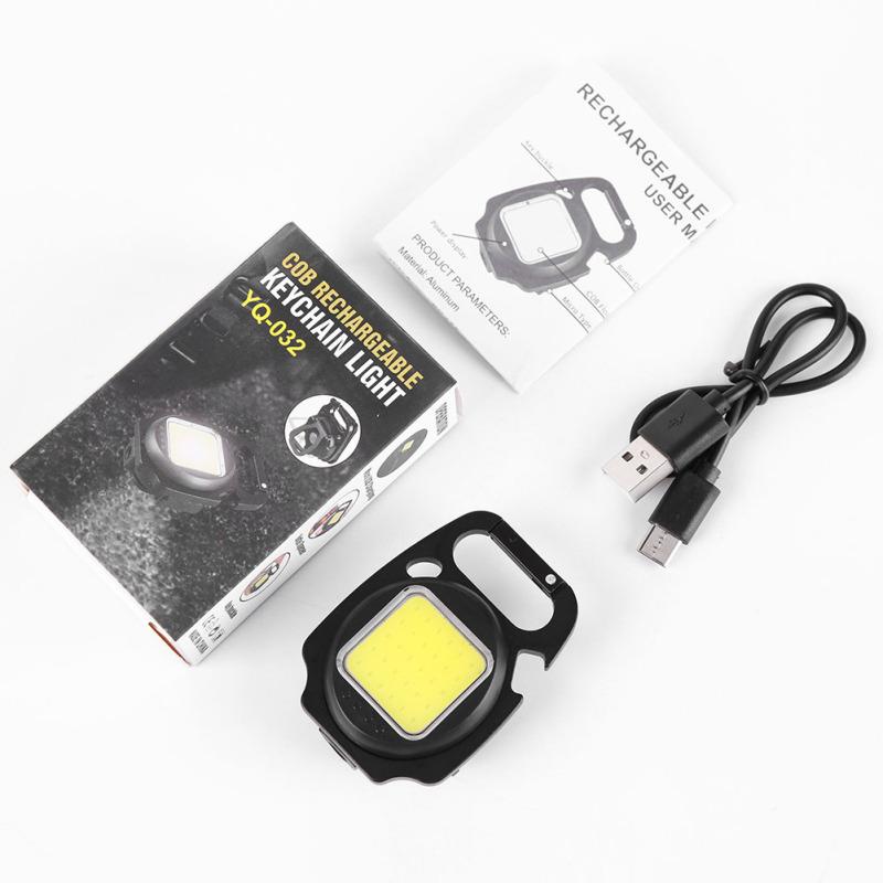 Mini Led Keychain Lights Multifunctional Portable Outdoor Cob Working Lamp Flashlight With Strong
