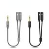 AUX Cable Jack 3.5mm Audio Cable 3.5 Mm Jack Stereo Audio Male To 2 Female Headset Mic Y Splitter Cable Adapter