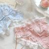Cute Blue Love Lace Girl Underwear Summer Thin Section Sexy Cool Cotton Sexy Briefs New Solid Color Langerie Loli Briefs