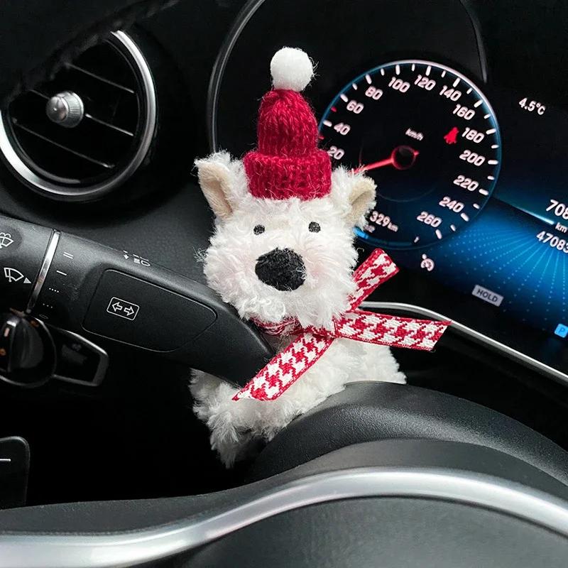 Автомобильная подвеска Kawaii Dog Doll Decorations Car Дворники автомобиля Переключатель поворотника Украшение Щенок Плюшевая кукла Подвеска-клатч Декор для салона автомобиля