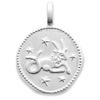 [Q8194] - Silver 'Capricorn' Pendant Silver (rhodium Plated) - 16 Mm