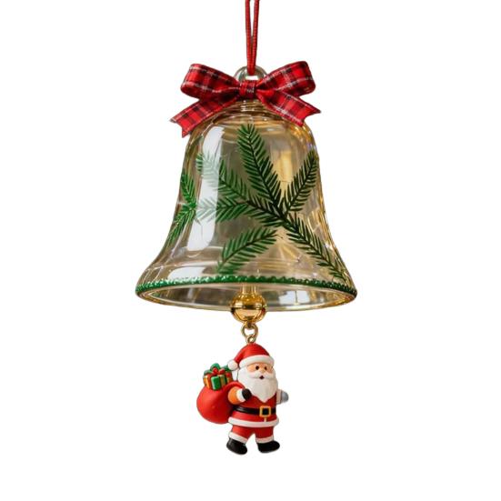 Рождественские колокольчики, елочные украшения, подвесной колокольчик с Санта-Клаусом/Лосем/Пингвином, украшения для праздничного домашнего декора елки