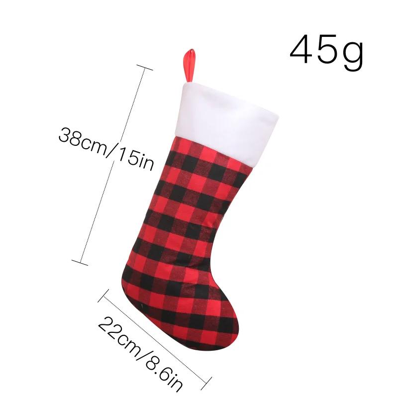 Christmas Stocking Sack Xmas Gift Candy Bag Christmas Decorations for Home Navidad Sock Christmas Tree Decor New Year 2024