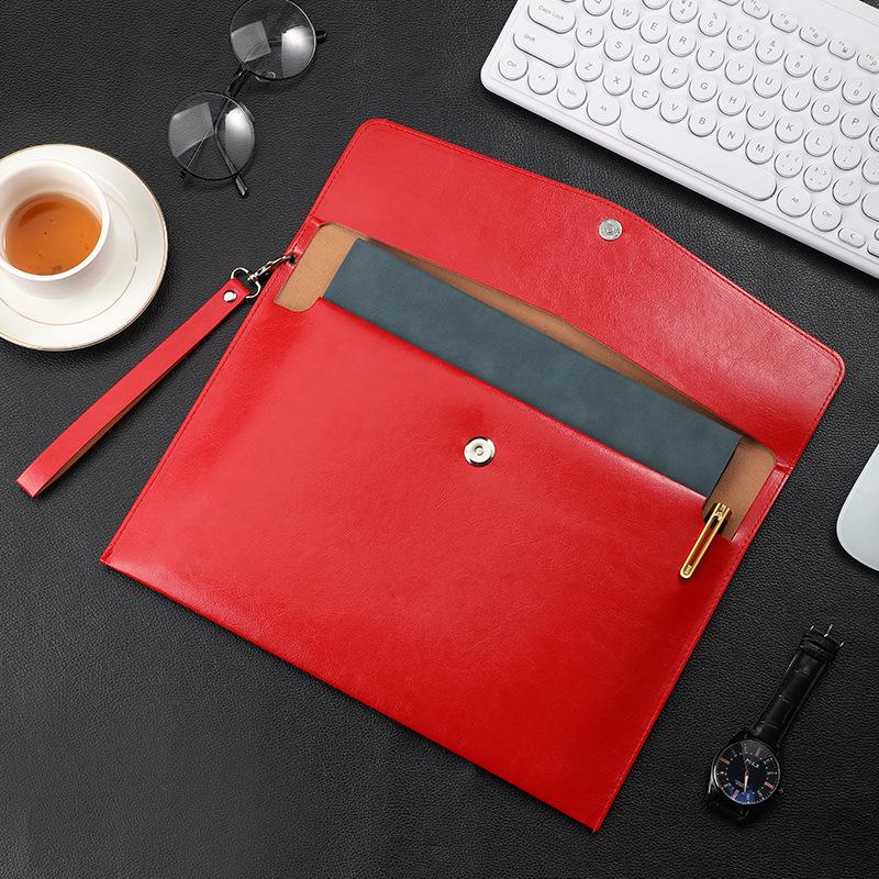 Business A4 PU File Bag - Simple Contract & Meeting Material Storage Envelope