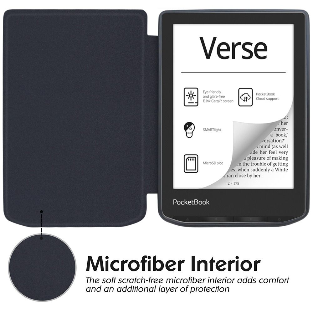 Auto Wake Sleep PB 629/634 Funda Ultra Slim Filio Cover for Pocketbook Verse/Verse Pro