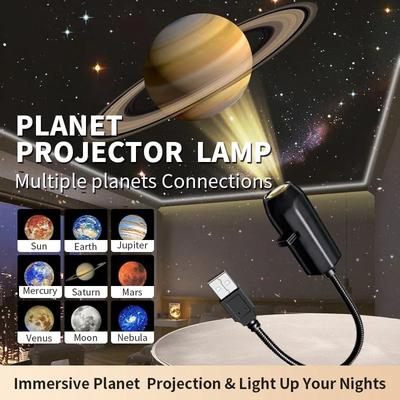 Лампа-проектор планет с прямым подключением через USB, Хэллоуин, Рождество, атмосферные огни, креативный светодиодный ночник для фона спальни
