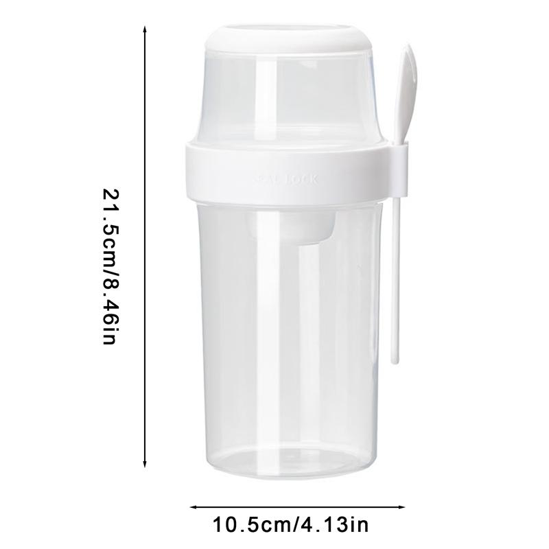 1 шт., чашка для завтрака, фруктов, овсянки, йогурта, салата с крышкой и ложкой, двухслойная коробка для хранения еды, коробка для бенто, коническая чаша для фитнеса с пониженным содержанием жира