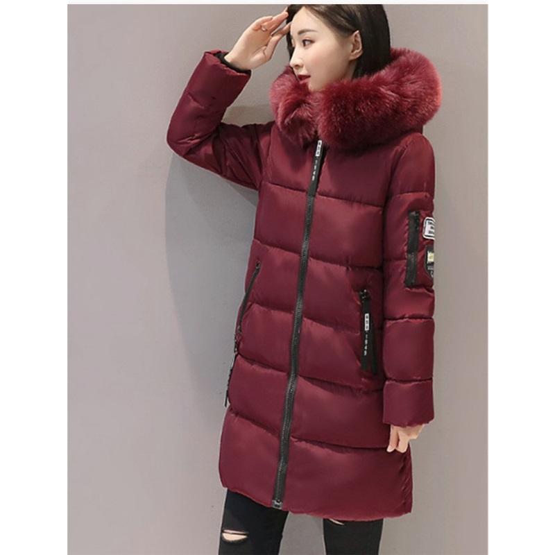 Woman's Fashion Winter Jacket Fur Collar Hooded Cotton Coat Ladies Warm A Word Cloak Type Jacket