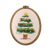 Light-up Christmas Embroidery Kit Snowman Christmas Tree Hand Embroidery Starter Kit with String Lights Hoop Threads Needles Fabric DIY Embroidery