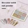 1 набор блестящих пудр для ногтей DIY 6 цветов светящийся твердый пигмент для ногтей порошок