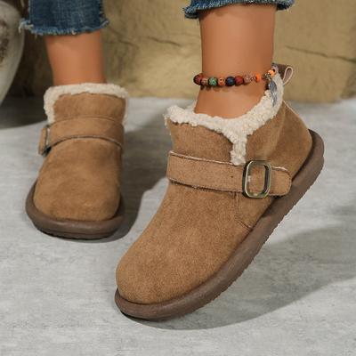 Модные Новые Зимние Женские Сапоги Плюшевые Модные Ретро Удобные Туфли для Женщин Плоская Подошва Платформа Хлопковые Женские Сапоги Zapatos De Mujer