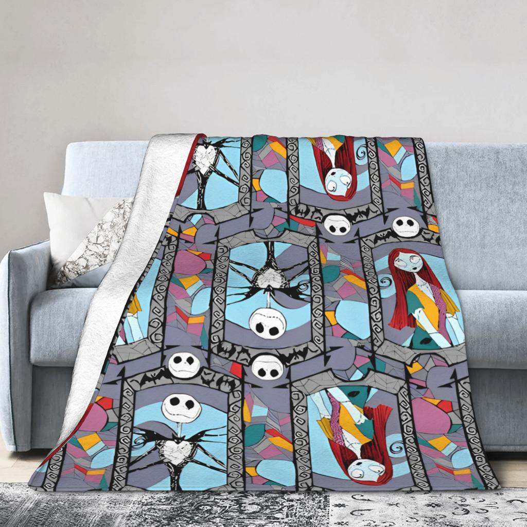 Movie The Nightmare Before Christmas blanket Fuzzy Novelty Warm Throw blankets for Bed Sofa Decoration,