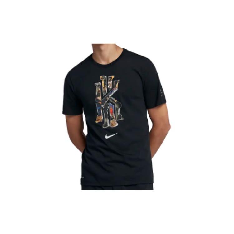 Nike Dri-FIT Kyrie CNY Футболка с короткими рукавами и логотипом алфавита Мужские топы черные AJ1951-010