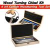 6 In 1 Carbide Set For Woodturning Tools Lathe Wood Turning Chisel Kit With Box Cutting Inserts For Woodworking Tool Accessories